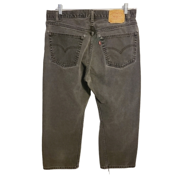 Levi's | Vintage Distressed Denim Cropped Straight Leg Jeans (Men's Waist 38) - Picture 12 of 12